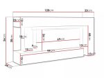 Mirjan24 Kommode Haga 120 x 56 x 24cm Beige/Beige