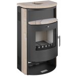Accente International Kaminofen 'Pamir 2.0 STS' Stahl/Sandstein 6,7 kW