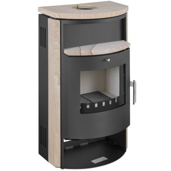 Accente International Kaminofen 'Pamir 2.0 STS' Stahl/Sandstein 6,7 kW