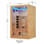 Artsauna Infrarotkabine Kiruna120 mit Dual Technologie & Hemlockholz