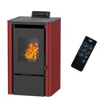 Luft- Pelletofen Anita 9,4 kW Sannover bordeaux