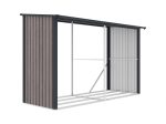 Vente-unique Kaminholzregal VARWOOD 105 x 190 x 290cm Grau/Anthrazit