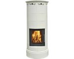 Kaminofen DOMOFIRE Genf Keramik weiß 9 kW Mit Wärmespeicher