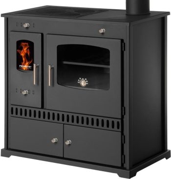 Prometey Festbrennstoffherd Küchenofen Holzherd P ECO INOX Edelstahlbackfach