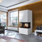 Kamin mit Montage, komplett TPK-9 dreiseitig Panorama, individuell angepasst