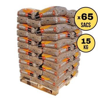 Holzpellets mit 65 Säcken à 15 kg
