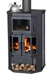 EEK A Kaminofen mit Backfach+Herdplatte Victoria Taro 2F Speckstein